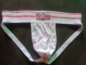XXl White Jockstrap with Stripes