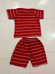 Striped Red Kids Clothing Set