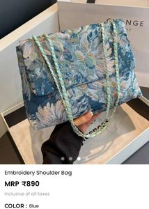 Embroidered Shoulder Bag