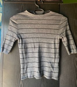 Striped Ribbed Knit Top