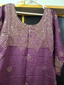 Purple Sequined Suit Set