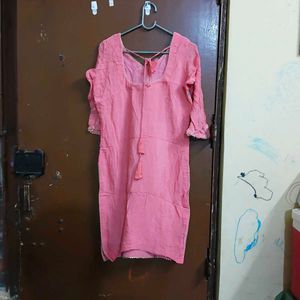 Pink Embroidered Kurta Set