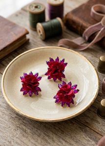 New Exquisite Floral Stud Earrings And Ring