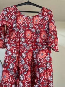 Maroon Cotton Dress