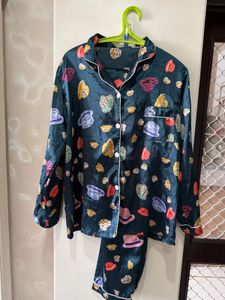 Cute Hat Print Pajama Set