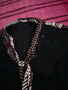 Stylish Black top with Unique neck design