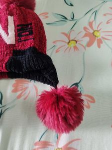 Cozy Knit Beanie Hat with Pom Poms