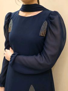 fixed price Navy Blue sharara top  Set wit