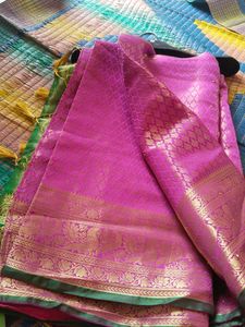 Vibrant Pink Silk Saree