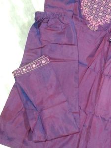Elegant Purple Kurta Set with Embroidery