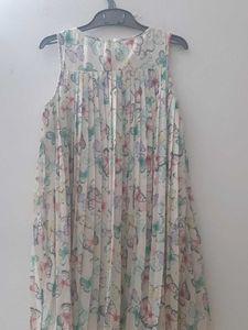 H&amp;M Butterfly print Pleated Dress
