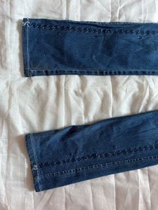 Embellished Flared Denim Jeans
