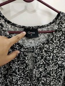Black Floral Top