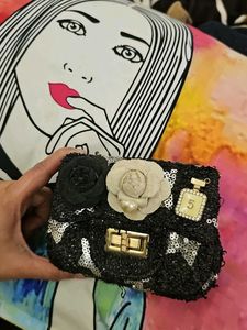 Sequin Mini Top Handle Bag