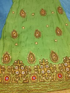 Green Embellished Salwar Kameez
