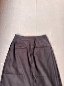 Charcoal Pleated Formal Skirt