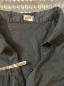 y2k Classic Black Button-Down Shirt