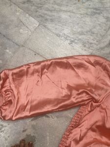 Satin Ruched Crop Top