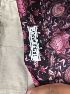 Floral Print Fabric Wrap Skirt