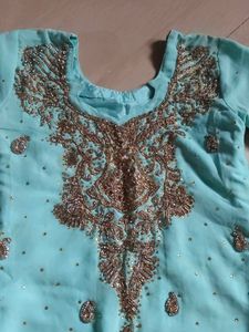 Beautiful Aqua Kurta Set with Dupatta