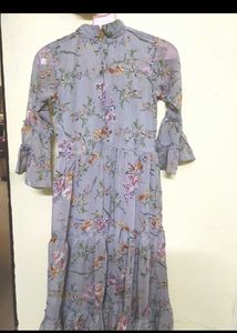 Chic Floral Print Tiered Maxi Dress