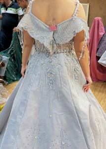 Corset Grey Embellished sangeet Gown