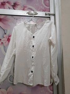 Classic White Button-Up Blouse