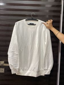 Classic White Crew Neck Sweatshirt