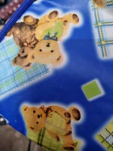 Cute Blue Teddy Bear Print Bag