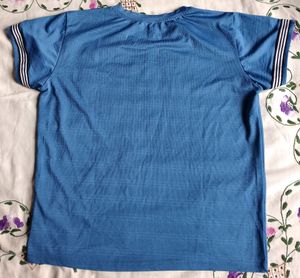 Blue Striped Sleeve Tee