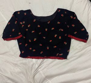 Rose Printed Blouse Bust Upto 36