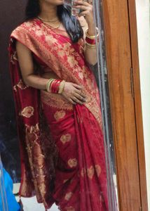 Elegant Red Banarasi Silk Saree