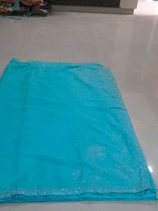 Stunning Blue Sequin Work Saree