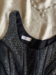 Stunning Embellished Black Corset Top