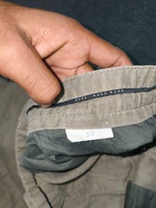 HUGO BOSS 'Relaxed Fit' Linen-Blend Chino Trousers