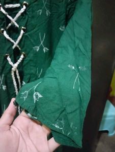 Stylish Green Printed frock