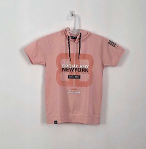 Peach Hoodie T-Shirt for Boys