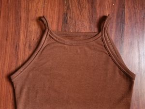 H&amp;M dupe Brown Ripped Top