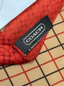 Coach plaid Silk 💯 Scarf