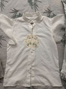 Elegant White Embroidered Blouse