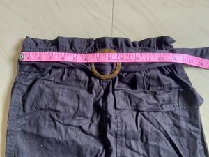 Chic Black Paperbag Waist Skirt