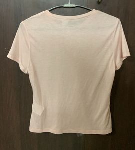 Pale Pink Crew Neck T-Shirt