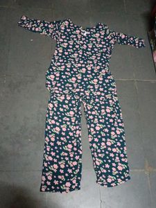 Floral Print Night Suit Set