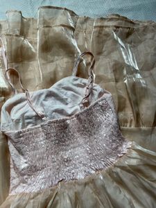 Vintage Lace-Up Tiered Dress