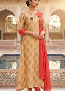 Elegant Paisley Print Kurta Set