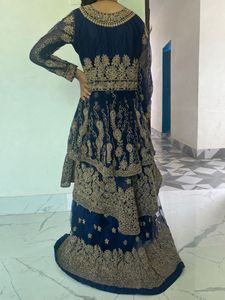 Anarkali-style kurti paired with a lehenga