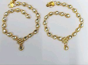 Elegant Kundan Anklets