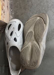 Stylish Grey Cut-Out Clogs