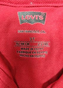 (Imported) Levi’s Kids Classic Red Polo Tshirt