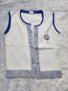 Cute Blue Polka Dot Skirt Set